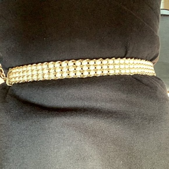 Gold and Pearl multi-strand Chain Belt